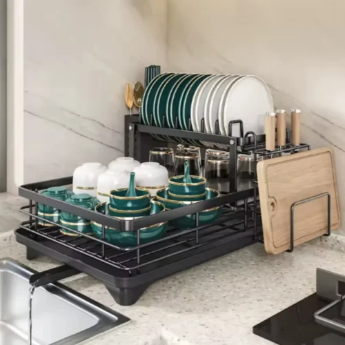 Escorredor de Louça Secador Aço 2 Andares